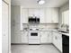 Bright kitchen with white cabinets, modern appliances, and a clean design, perfect for cooking and entertaining at 9027 Pebble Creek Dr, Tampa, FL 33647