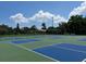 Outdoor blue and green tennis courts surrounded by tall trees at 1878 New Hampshire Ne Ave, St Petersburg, FL 33703