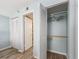 Spacious closet with ample hanging space, perfect for organizing your wardrobe at 20002 Gulf Blvd # 2803, Indian Shores, FL 33785