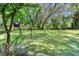 Lush backyard surrounded by trees and greenery providing privacy at 3102 E Trapnell Rd, Plant City, FL 33566