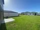 Home featuring a spacious backyard with lawn and privacy from neighboring properties at 35233 White Water Lily Way, Zephyrhills, FL 33541