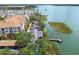 An aerial view of the condo building with a beautiful view of the waterfront at 7903 Seminole Blvd # 2203, Seminole, FL 33772