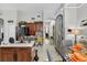 Well-designed kitchen featuring an island, breakfast bar, and plenty of cabinet space at 8620 Sandy Plains Dr, Riverview, FL 33578