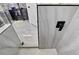 Modern shower with glass enclosure and sleek hardware at 8620 Sandy Plains Dr, Riverview, FL 33578