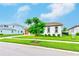 Home featuring manicured landscaping and a view of the side of the house at 8717 Sanders Tree Loop, Wesley Chapel, FL 33545