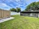 The backyard includes a shed, screened-in porch, fence, and grassy lawn at 7026 20Th N St, St Petersburg, FL 33702