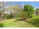 Lawn with trees, plants and mulch ground cover, backyard at 15209 Hammock Chase Ct, Odessa, FL 33556