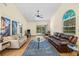 Inviting living room with vaulted ceilings and ample natural light, featuring sliding glass doors at 3810 Darston St, Palm Harbor, FL 34685