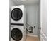 Convenient laundry area with stacked washer and dryer, ready for easy chore days at 7001 Interbay Blvd # 121, Tampa, FL 33616