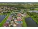 Aerial view of the property highlighting the home, backyard, and surrounding community at 20115 Nob Oak Ave, Tampa, FL 33647