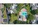 Birds eye view of the outdoor pool with lounge chairs and lush green trees at 4104 Northmeadow Cir # 4104, Tampa, FL 33618