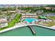 An aerial shot showcasing the community pool and waterfront views at 4900 Brittany S Dr # 1011, St Petersburg, FL 33715