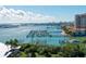 Aerial view of marina and waterfront homes at 64 Bay Esplanade # 302, Clearwater, FL 33767