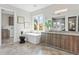 Spa-like bathroom with soaking tub and dual vanities at 44 Bayview S Ct # A, St Petersburg, FL 33711