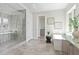 Elegant bathroom featuring a freestanding tub and large shower at 44 Bayview S Ct # A, St Petersburg, FL 33711