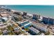 Aerial view of the coastline showing buildings and a view of the ocean at 15405 Gulf Blvd # B1, Madeira Beach, FL 33708