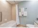 Bathroom with bathtub, toilet and granite vanity at 36750 Us Highway 19 N # 21305, Palm Harbor, FL 34684