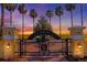 Ornate entrance gate to a large estate property with the name displayed at 33642 Blanton Rd, Dade City, FL 33523