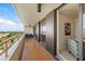 Long balcony with tiled floors and water views at 5940 Pelican Bay S Plz # 1204, Gulfport, FL 33707