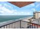 Balcony with a view of the beach and ocean, offering serene and relaxing outdoor enjoyment at 15316 Gulf Blvd # 604, Madeira Beach, FL 33708