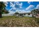 House backyard view with grassy area at 3423 Eisenhower Dr, Holiday, FL 34691