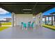 Entertain guests in this beautifully designed outdoor lounge area with chairs, tables and a fire extinguisher at 400 150Th Ave # 304, Madeira Beach, FL 33708