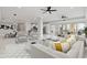 Open concept living and dining area with modern finishes at 211 Dolphin Pt # 501, Clearwater, FL 33767