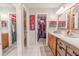 Well-organized bathroom features dual walk-in closets, ample storage, and a clean, bright aesthetic at 12300 Vonn Rd # 3204, Largo, FL 33774