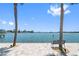 Stunning waterfront view with palm trees and a bench at 1848 Shore S Dr # 501, South Pasadena, FL 33707