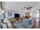 Comfortable living room with hardwood floors and water views at 1848 Shore S Dr # 501, South Pasadena, FL 33707