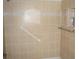 Walk-in shower with tiled walls and grab bar at 2250 Druid E Rd # 605, Clearwater, FL 33764