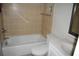 Clean bathroom with bathtub, toilet, and vanity at 2250 Druid E Rd # 605, Clearwater, FL 33764