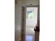 Bright hallway with wood floors and a view of a room at 9720 Indian Key Trl # 117, Seminole, FL 33776