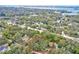 Aerial view showcasing property location near the coast at 1838 Sylvan Dr, Clearwater, FL 33755