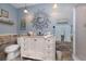 Spa-like bathroom with updated vanity and shower at 761 Soundview Dr, Palm Harbor, FL 34683