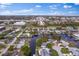 Magnificent aerial view of homes along canals under a bright blue sky dotted with fluffy white clouds at 170 98Th N Ave, St Petersburg, FL 33702