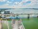 Aerial photograph of bridge, marina and boats at 570 Casler Ave, Clearwater, FL 33755