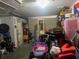 An attached garage with ample space for storage at 1153 Tamarac Dr, Holiday, FL 34690