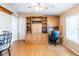 Bright home office with built-in shelving and hardwood floors at 18675 Us Highway 19 N # 377, Clearwater, FL 33764