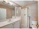 Clean bathroom with a shower and tub combo and a single sink vanity at 3503 10Th W Ln, Palmetto, FL 34221