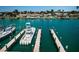Expansive view of the waterway and boat slips at 12305 3Rd E St # 3, Treasure Island, FL 33706