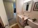 Clean bathroom with vanity, toilet and tiled floor at 2426 Persian Dr # 64, Clearwater, FL 33763