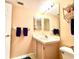Bathroom with a vanity, sink, and mirror at 4529 Whitton Way # 223, New Port Richey, FL 34653