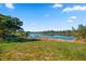 Tranquil lake view with lush vegetation and clear sky at 2850 Sunstream Ln, Clearwater, FL 33759