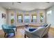 Stylish living room with waterfront views, elegant seating, and ample natural light for comfortable relaxation at 6627 Bayou Grande Ne Blvd, St Petersburg, FL 33702
