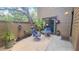Inviting outdoor patio with comfortable seating and lush plants, perfect for relaxing at 103 Cypress Pond Rd # 103, Palm Harbor, FL 34683