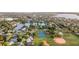 Aerial view of neighborhood with tennis and baseball fields at 1901 Ohio Ne Ave, St Petersburg, FL 33703
