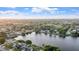 Wide aerial showcasing waterfront property and community at 1901 Ohio Ne Ave, St Petersburg, FL 33703