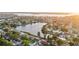Aerial view of property situated on a tranquil lake at 1901 Ohio Ne Ave, St Petersburg, FL 33703