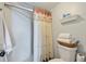 Shower with colorful curtain and towel at 6219 Palma Del Mar S Blvd # 602, St Petersburg, FL 33715